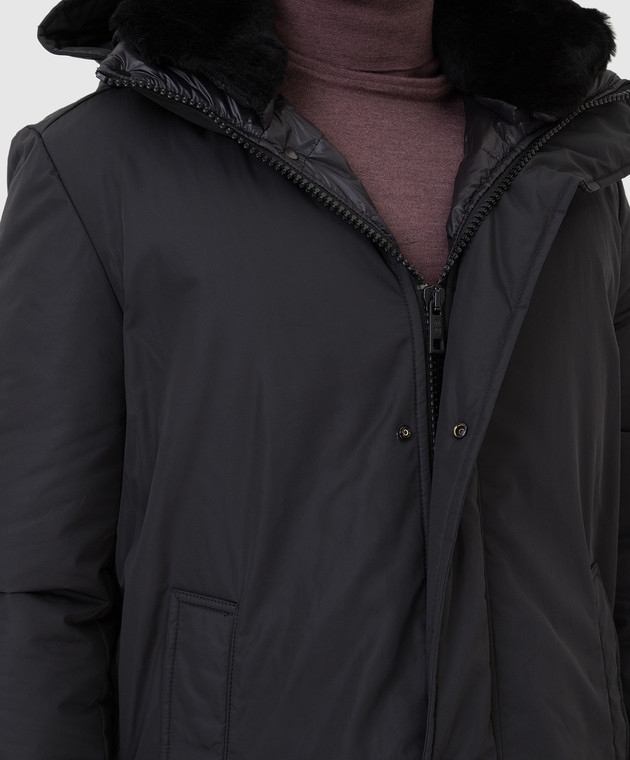 Stilnology Черная пуховая куртка 45T006GRANATO изображение 5