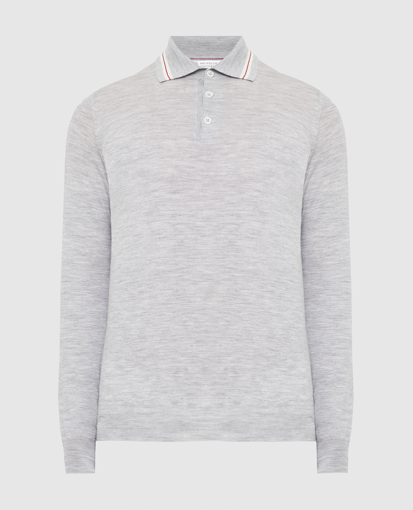 

Серое поло из шерсти и кашемира, Серый, Поло