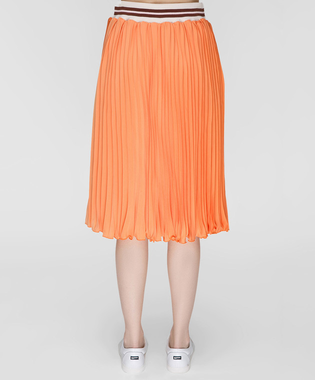 Blugirl Оранжевая юбка-плиссе 3321 изображение 4