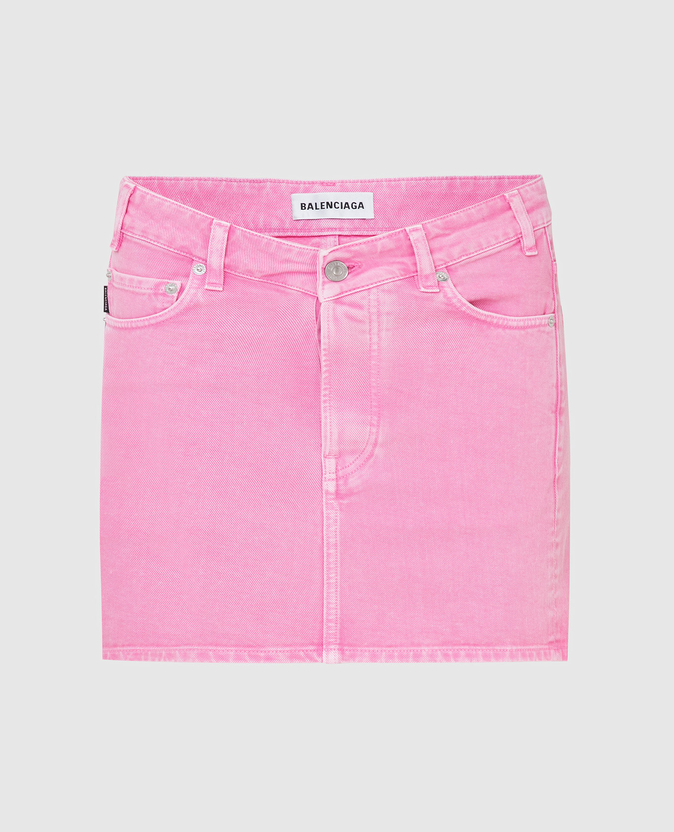 

Розовая джинсовая юбка, Розовый, Юбки прямые