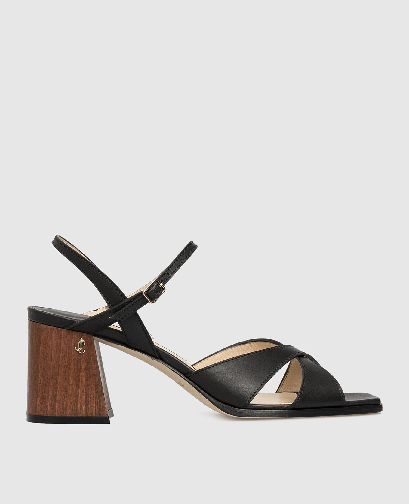 

Черные кожаные босоножки "Joya" Jimmy Choo, Черный, Босоножки