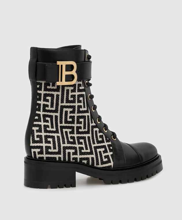 Balmain Кожаные высокие ботинки Ranger WN1TC502TJML изображение 4