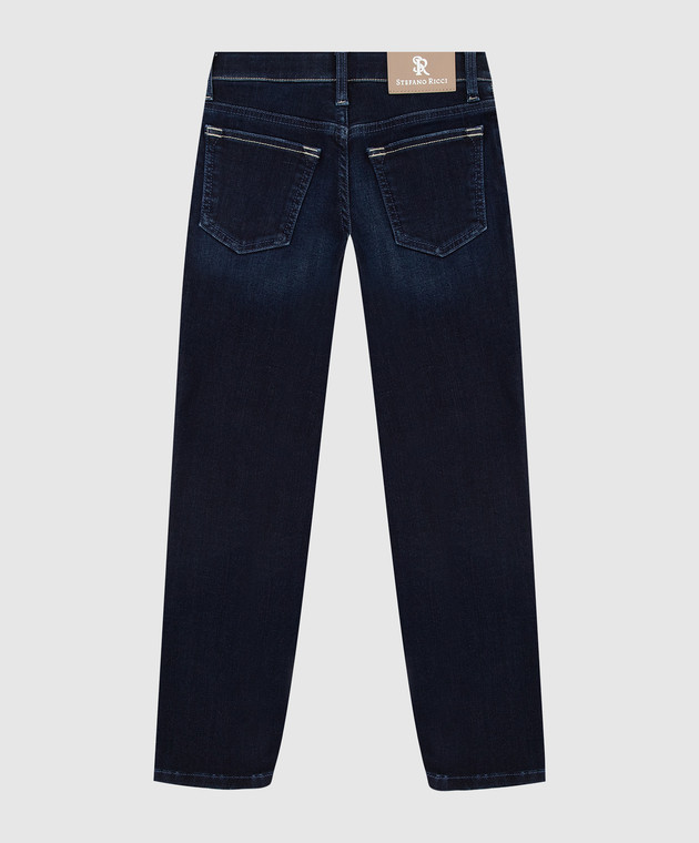 Stefano Ricci Детские джинсы с эффектом потертости YST94010101782 изображение 2