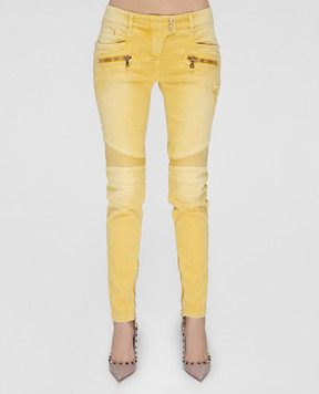 Balmain Жовті джинси скіні 5356353N