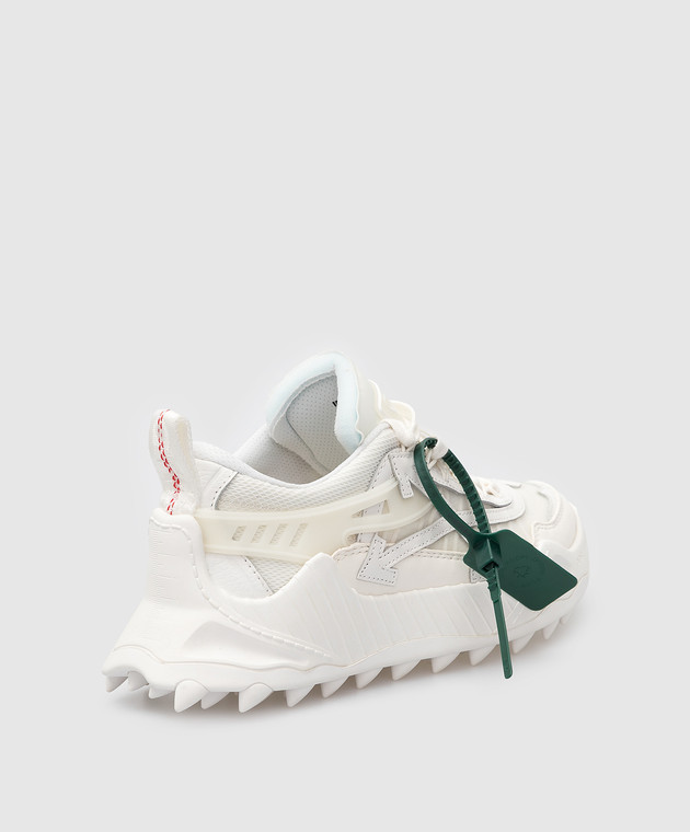 Off-White Белые кроссовки Odsy-1000 с нашивками OWIA180C99FAB001 изображение 4