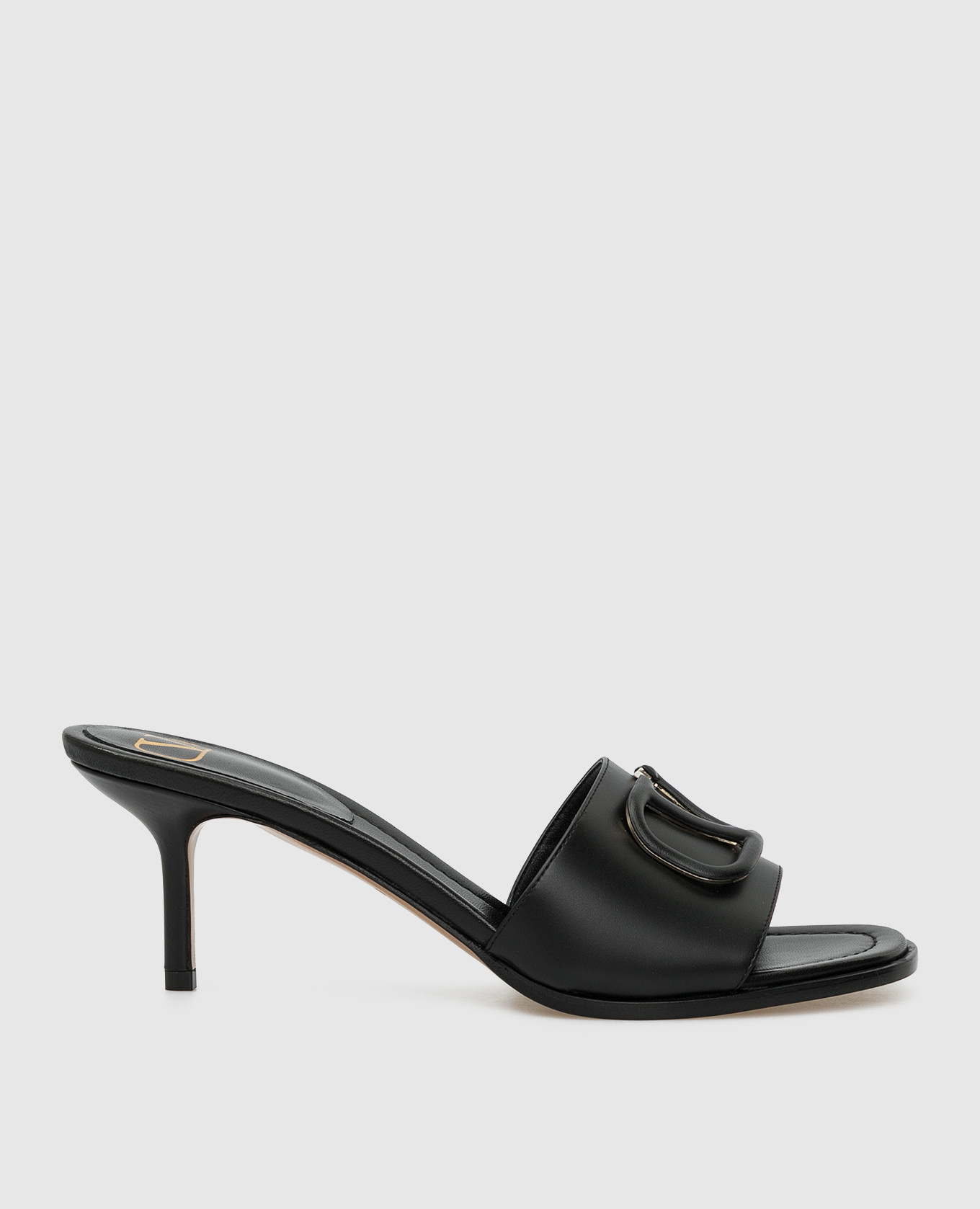 

Кожаные черные босоножки Valentino, Черный, Босоножки