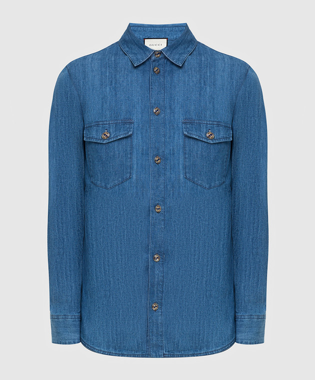Gucci Синяя джинсовая рубашка 626514XDBBL