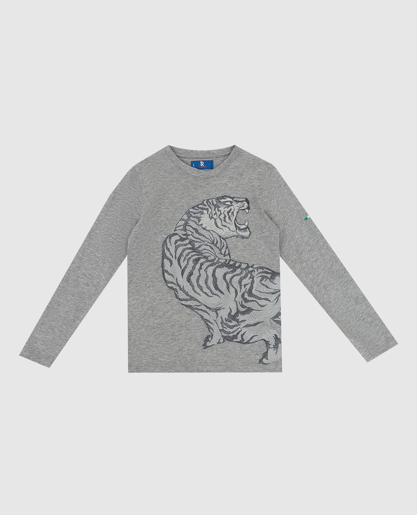 Children's light gray longsleeve with embroidery