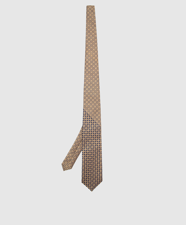 Stefano Ricci Темно-синя шовкова краватка у візерунок CCXDD44201 зображення 3