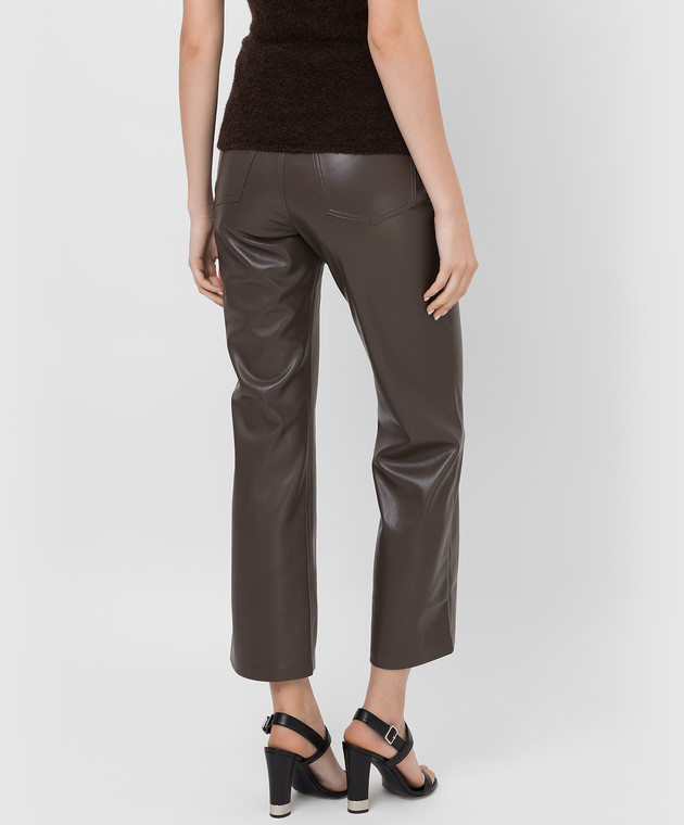 Nanushka Темно-коричневые брюки Zoey NW21FWPA01676 изображение 4
