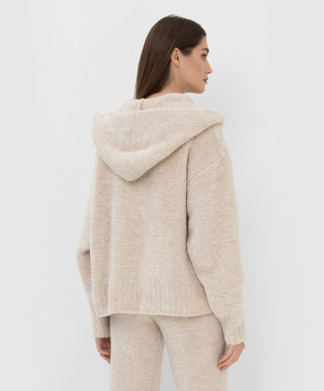 Palm Angels Худи из шерсти с вырезом PWHA019F21KNI001 изображение 4