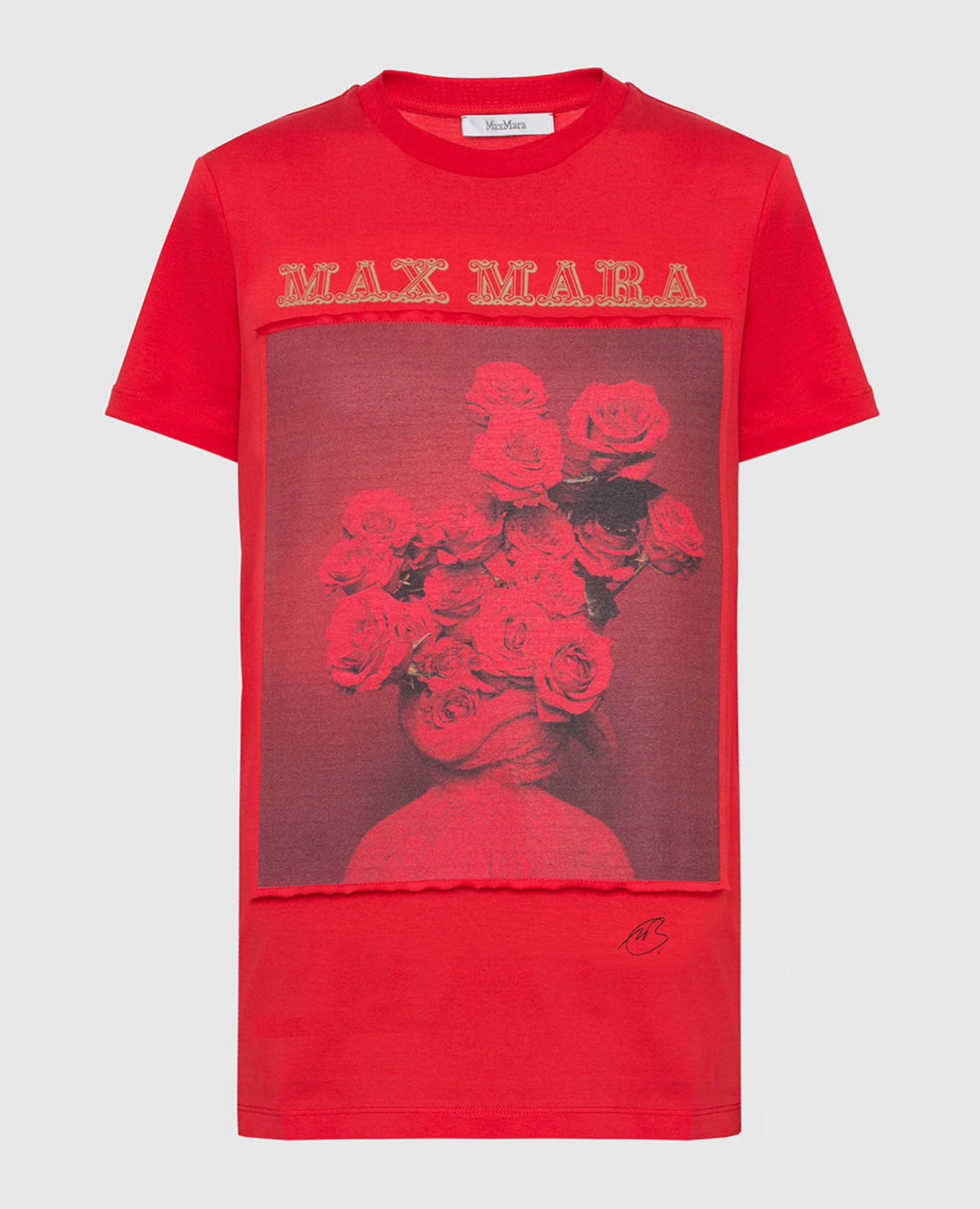 

Футболка Rosso с цветочным принтом Max Mara, Красный, Футболки