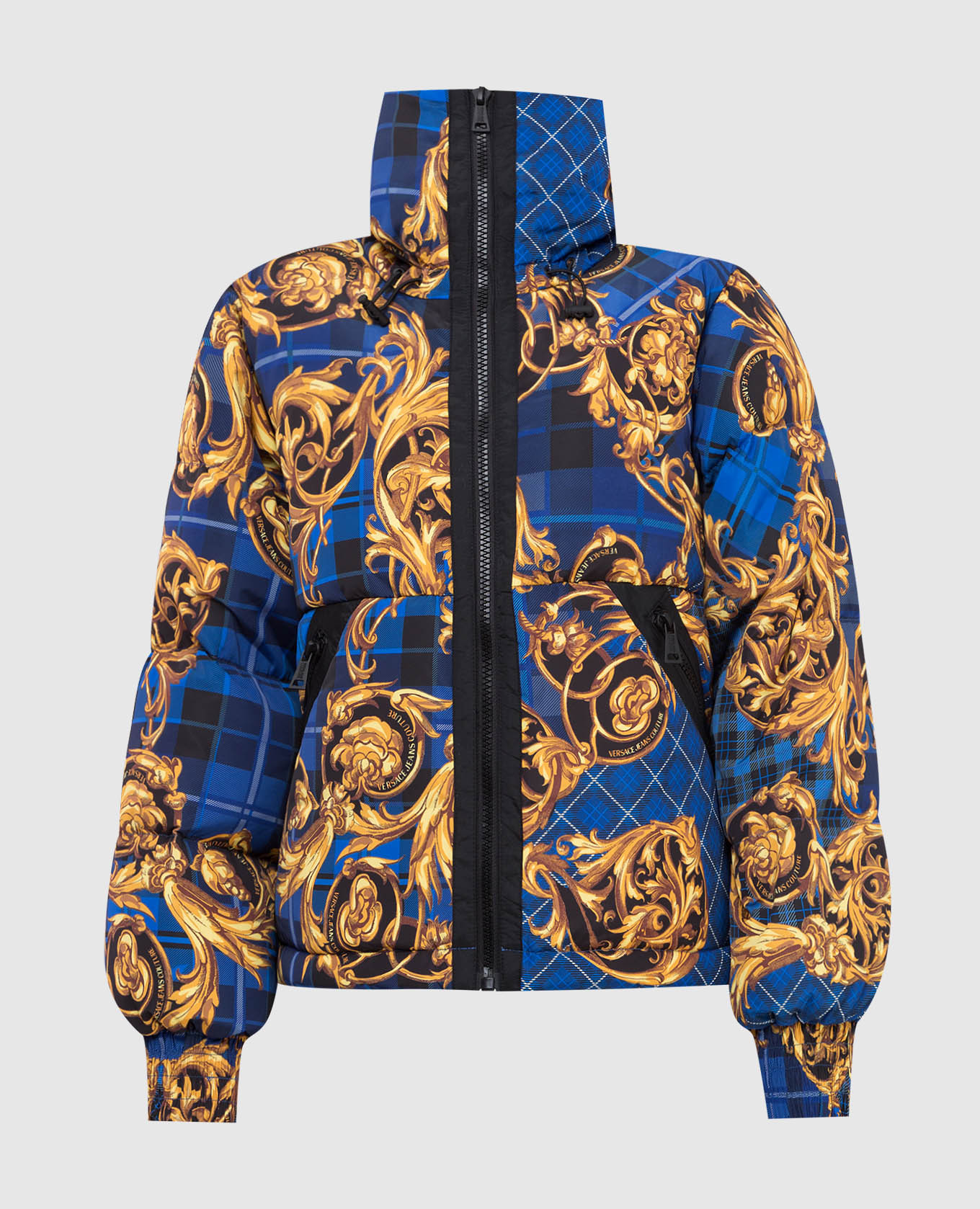 

Пуховая куртка в принт, Синий, Куртки