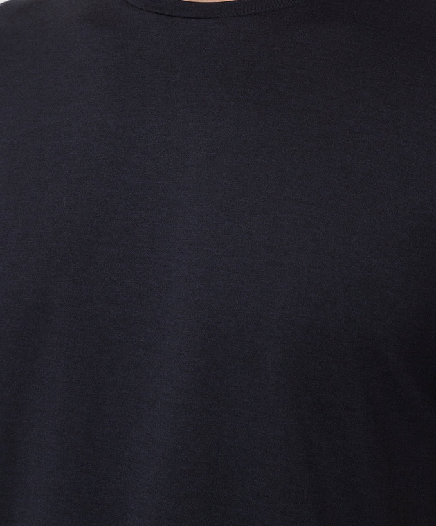 Loro Piana Темно-синя футболка FAF6128 зображення 5