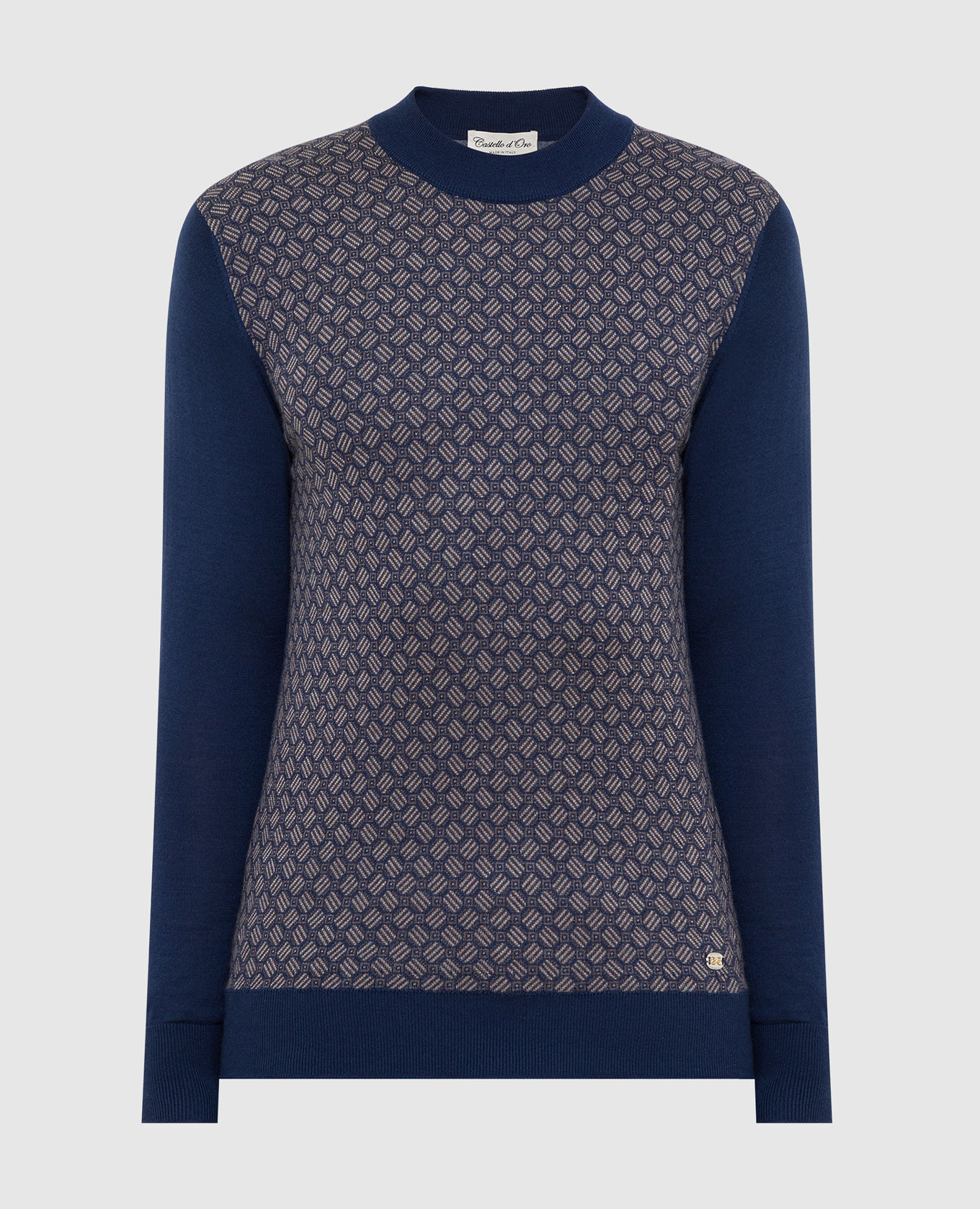 

Темно-синий джемпер из кашемира и шелка Castello d'Oro, Тёмно-синий, Свитера