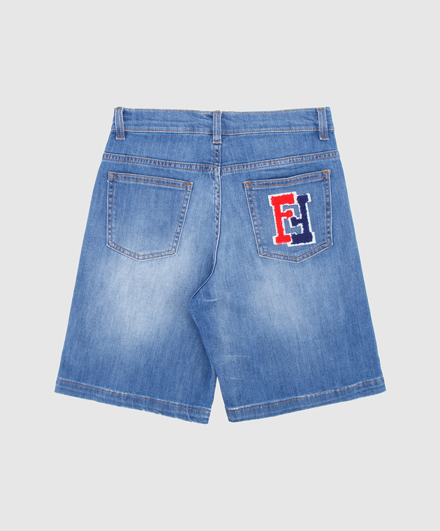 Fendi Дитячі блакитні джинсові шорти JMF1261012 зображення 2