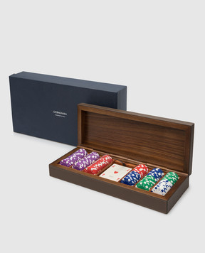 Giobagnara Темно-синій набір для гри в покер VG040