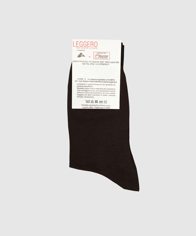 RiminiVeste Темно-коричневі шкарпетки LEGGERO зображення 2
