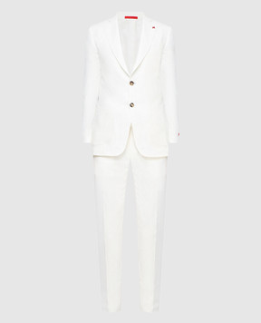 ISAIA Світло-бежевий костюм з льону 221ASIPU680