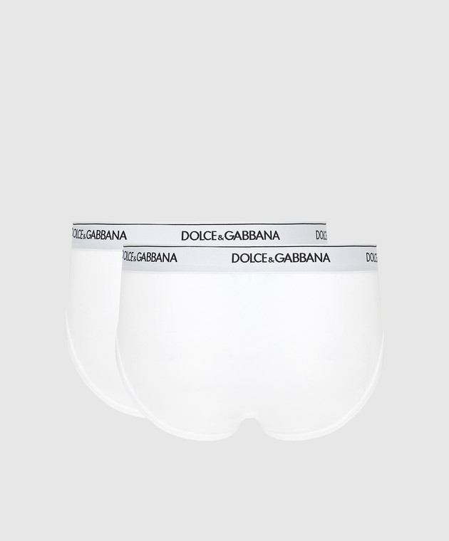 Dolce&Gabbana Набір з білих трусів M9C05JFUGIW зображення 2