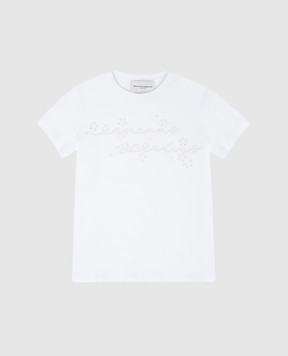 Ermanno Scervino Детская белая футболка ESFTS001JE95XXSS