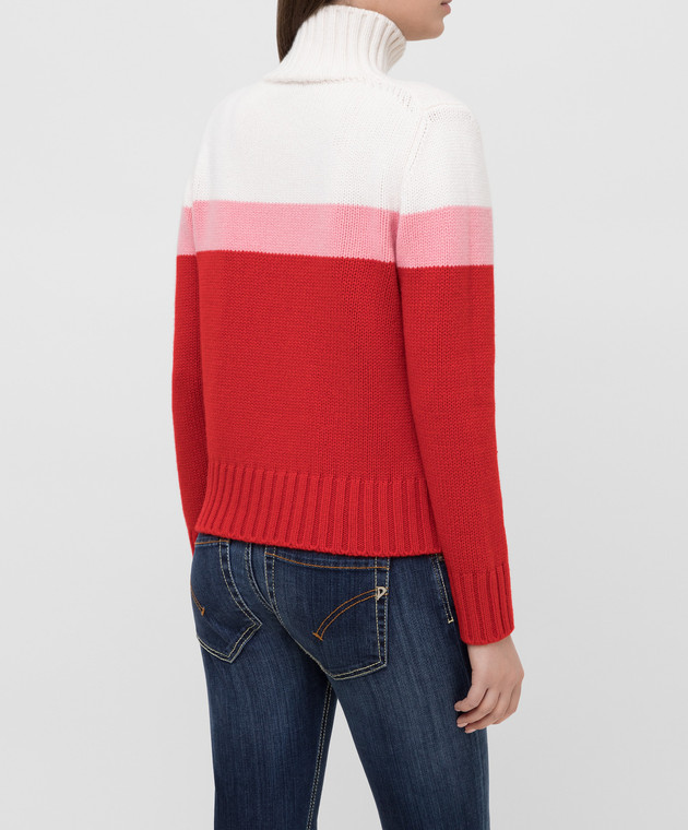 Moncler Червоний светр з вовни і кашеміру 9252550A9141 зображення 4