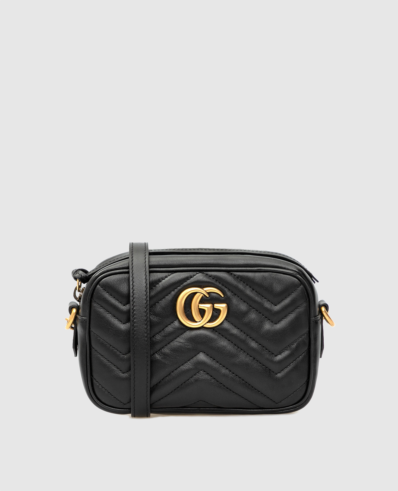 

Кожаная мини-сумка "GG Marmont" Gucci, Черный, Сумки