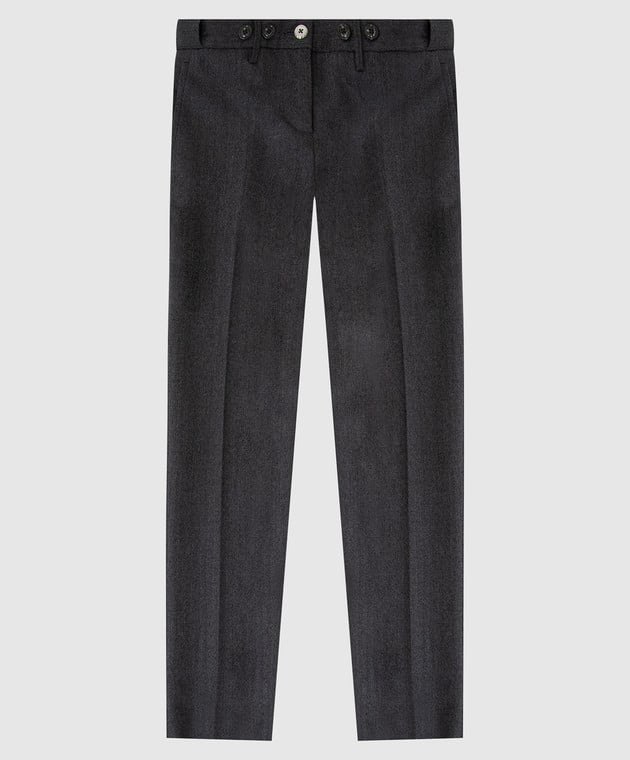 Stefano Ricci Children's gray wool trousers Y1T90AJEN0W0018C