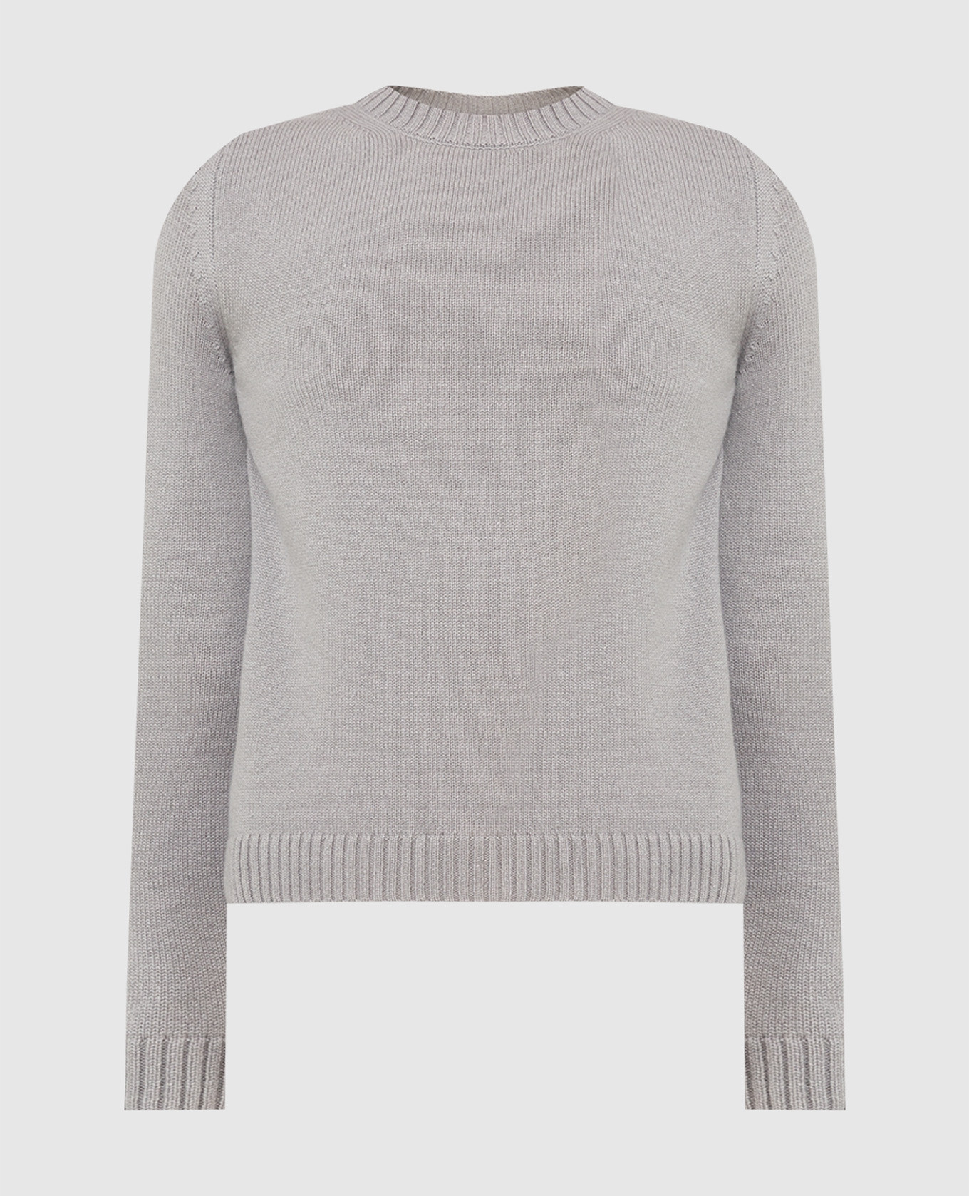 Gray cashmere jumper with slits