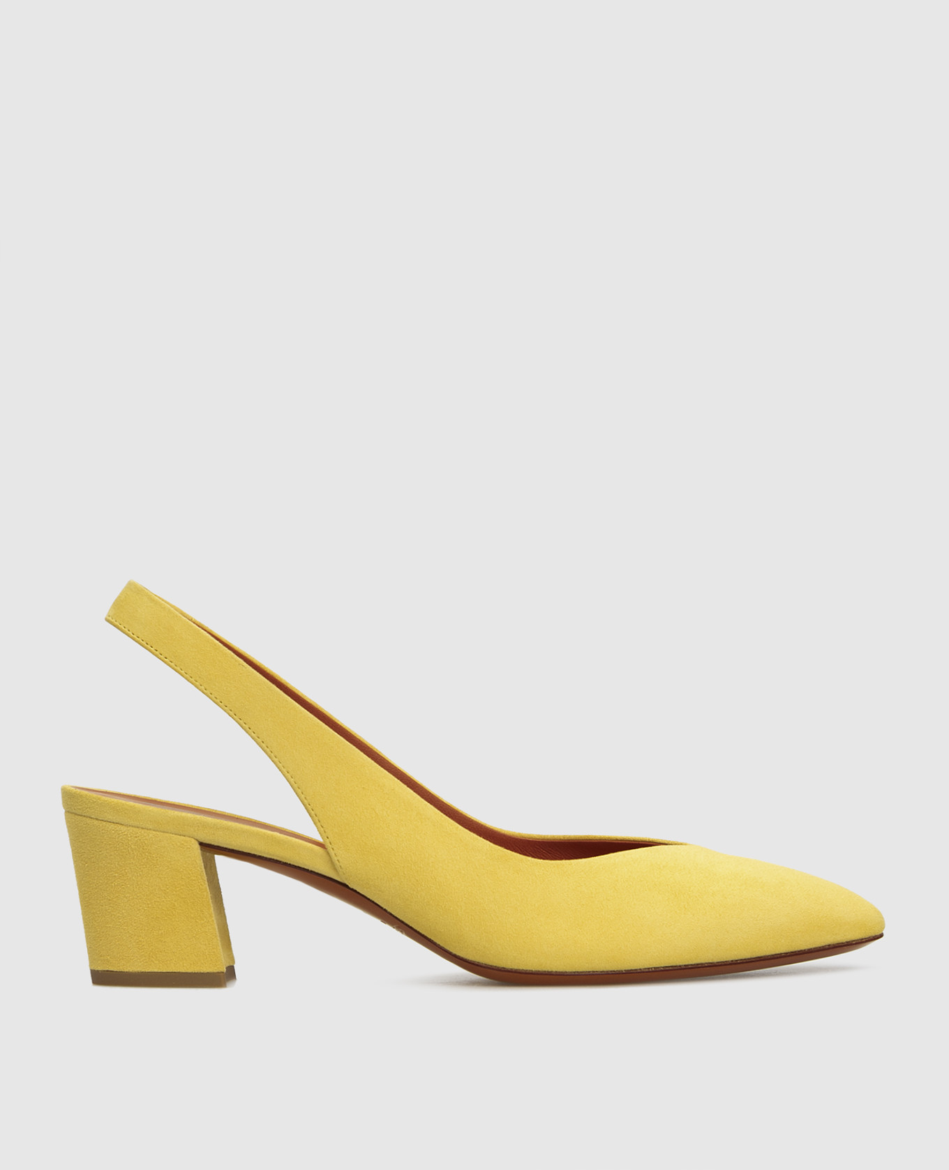 

Желтые замшевые слинбэки Santoni, Желтый, Туфли