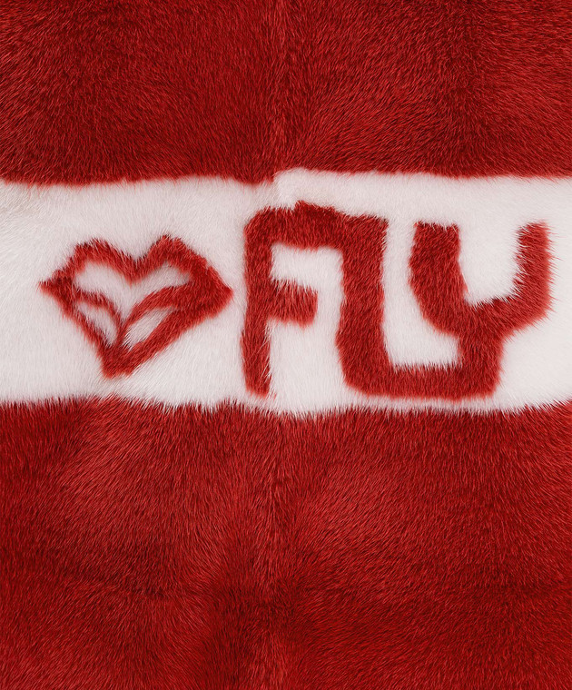 Florence Mode Червона шуба з хутра норки FLY12 зображення 5