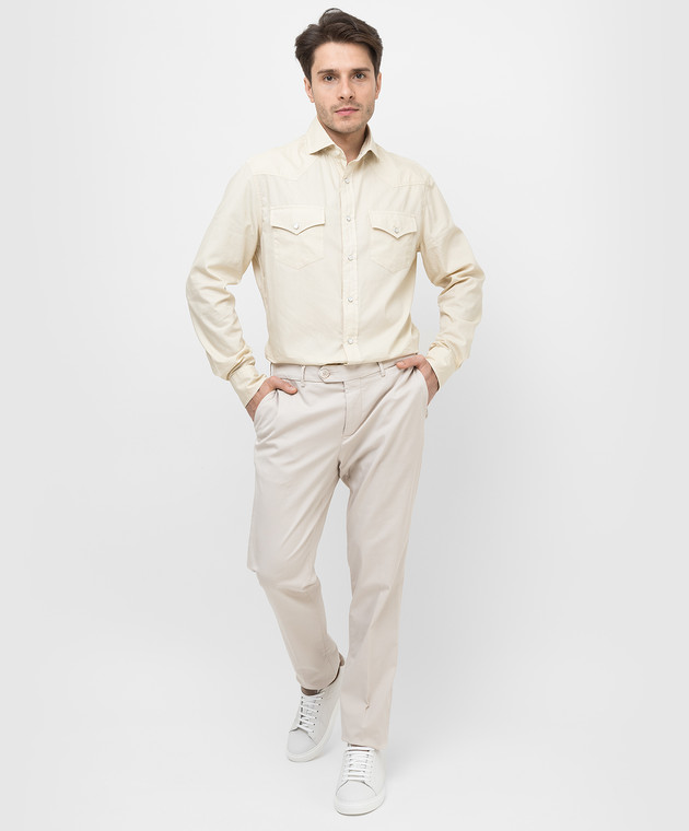 Brunello Cucinelli Світло-бежеві штани M289LI1770 зображення 2