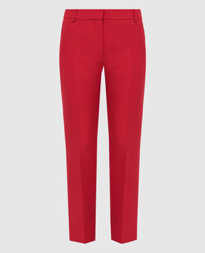 Valentino Красные брюки из шерсти и шелка SB3RB3851CF