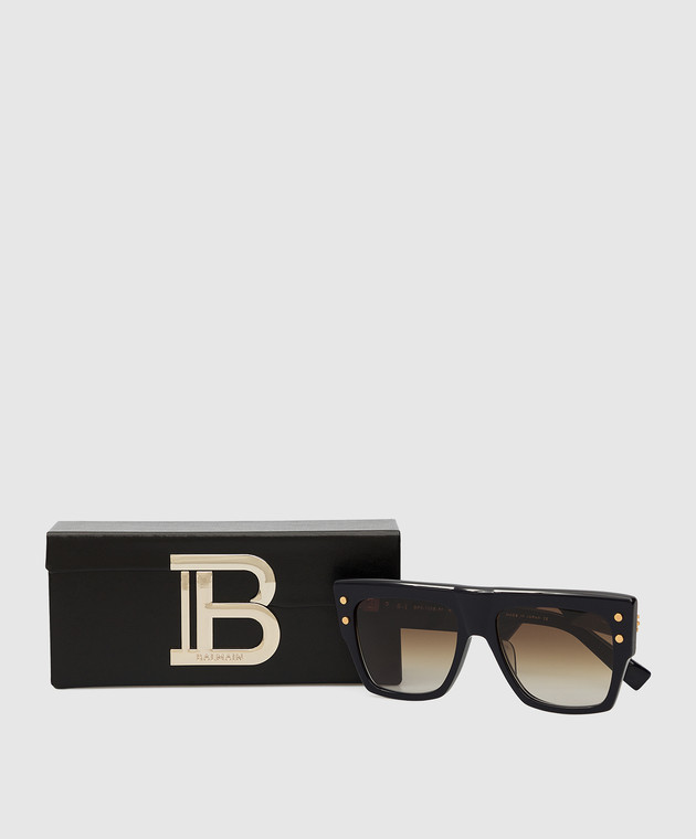 Balmain Квадратные солнцезащитные очки B-I BPS100E56 изображение 5