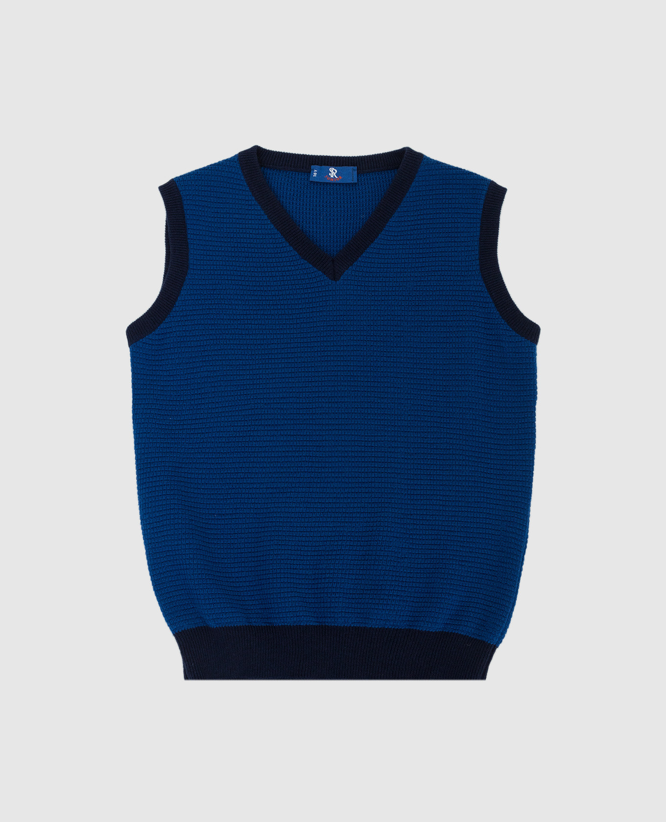 Children's vest in patterned wool and cashmere