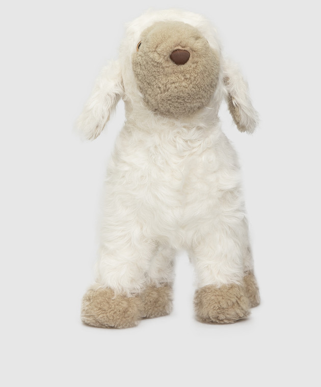 Real Furs House Детская белая игрушка из меха ягненка MOD66GR