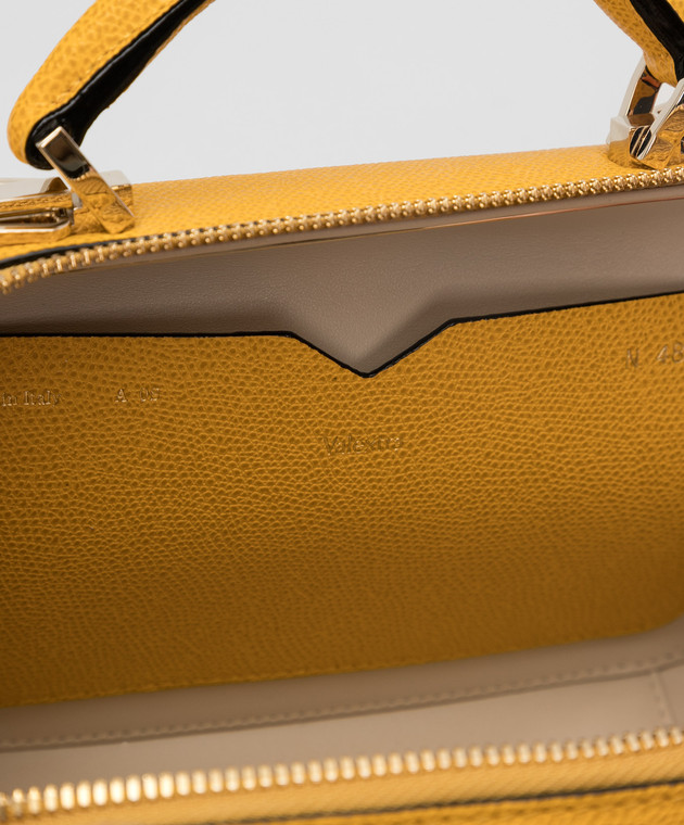 Valextra Желтая кожаная сумка WBSS0016 изображение 4