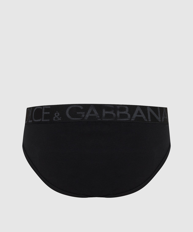 Dolce&Gabbana Черные трусы с узором логотипа M3D31JOUAIG изображение 2