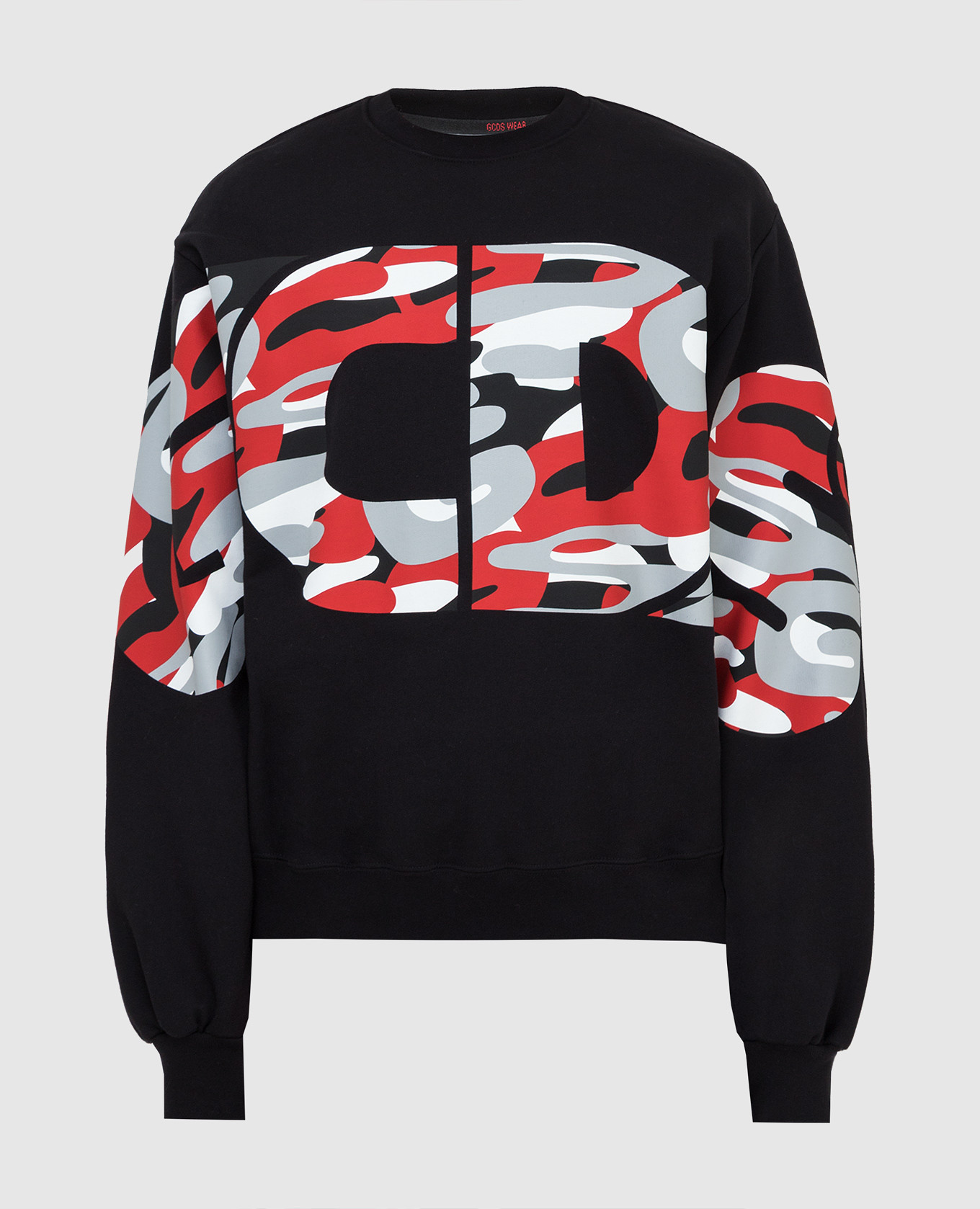 

Свитшот с принтом милитари, Черный, Свитшоты