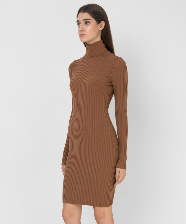 Wolford Коричневе плаття в рубчик 52770 зображення 3