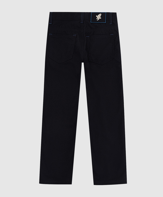 Stefano Ricci Children's dark blue wool trousers YFT7400020W610 image 2