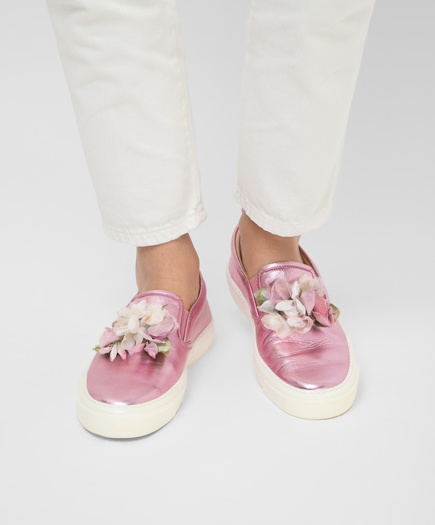 Gucci Pink leather slip-ons 414990 image 2