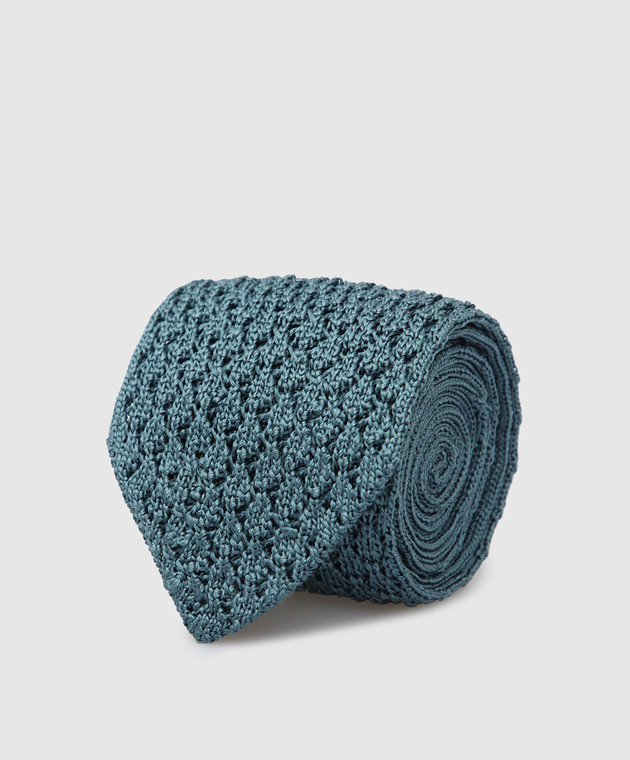 Stefano Ricci Children's silk turquoise patterned tie YCRM1600SETA