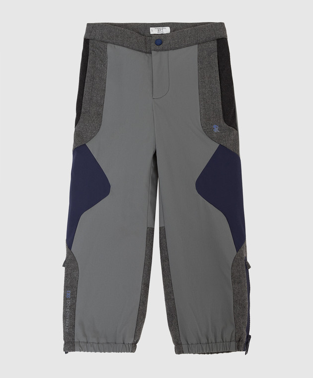 Stefano Ricci Детские брюки с контрастными вставками YAT6S40020HN0021