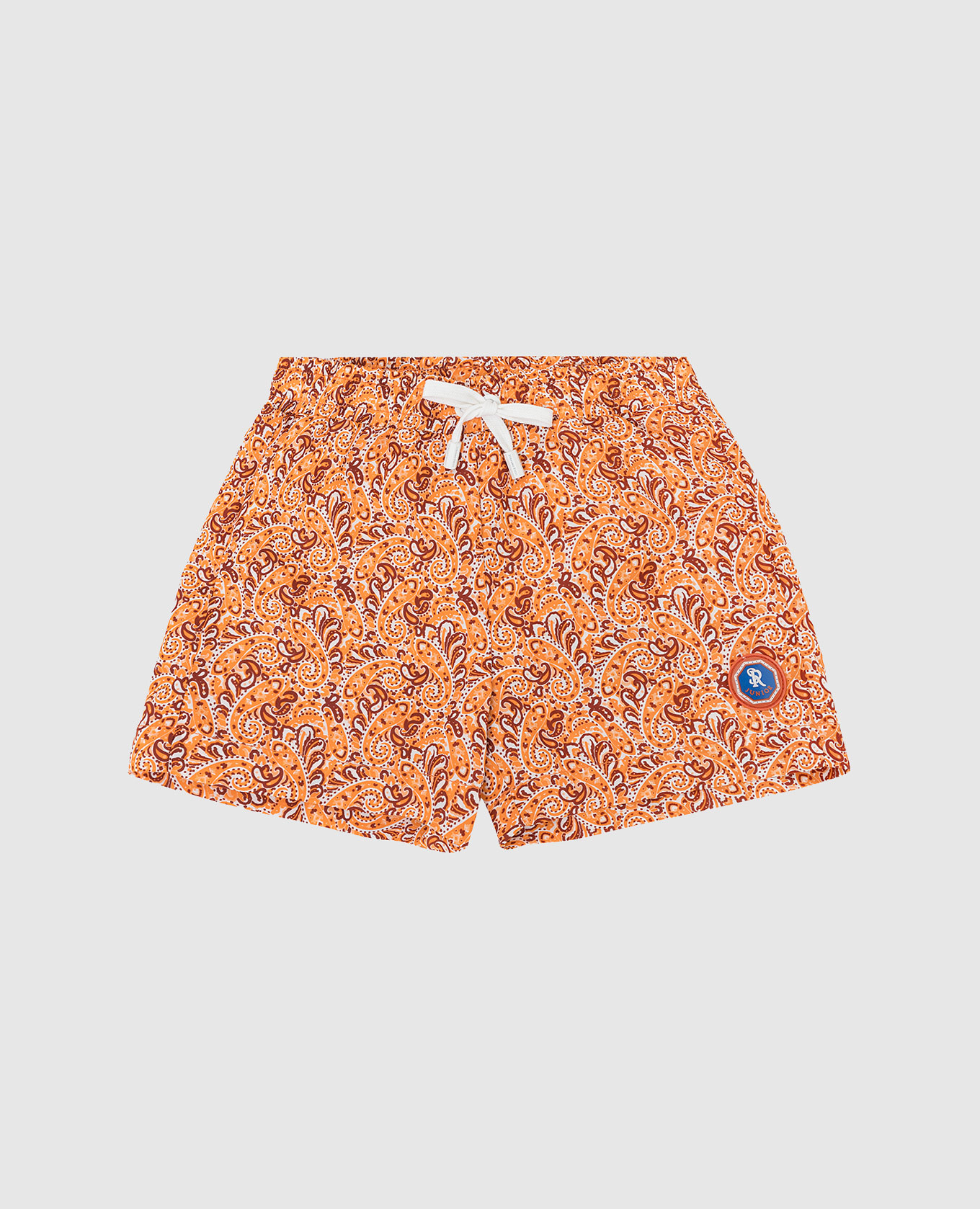 Детские оранжевые плавательные шорты в узор
