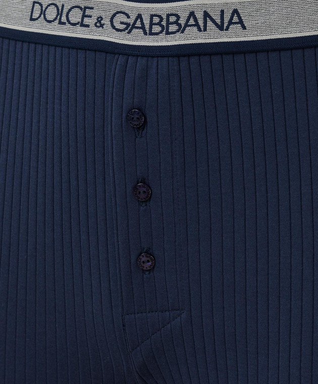 Dolce&Gabbana Темно-сині кальсони N6A30JFU7F4 зображення 3