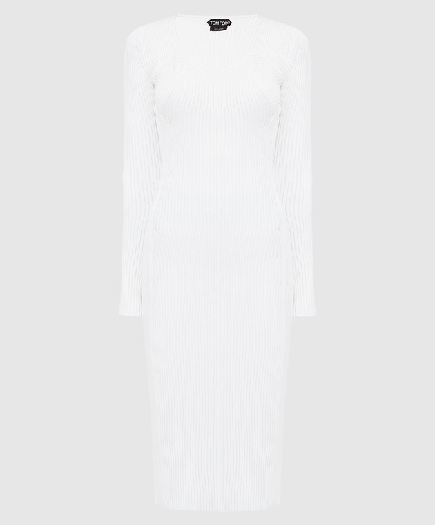 Tom Ford Белое платье миди с вырезом ACK262YAX310