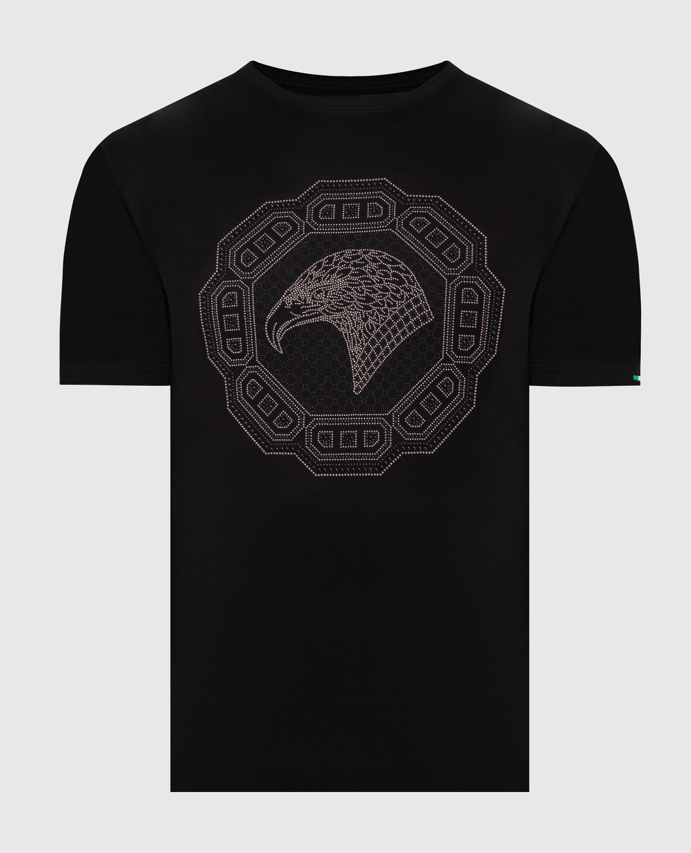 

Черная футболка с накладкой эмблемы логотипа, Черный, Футболки