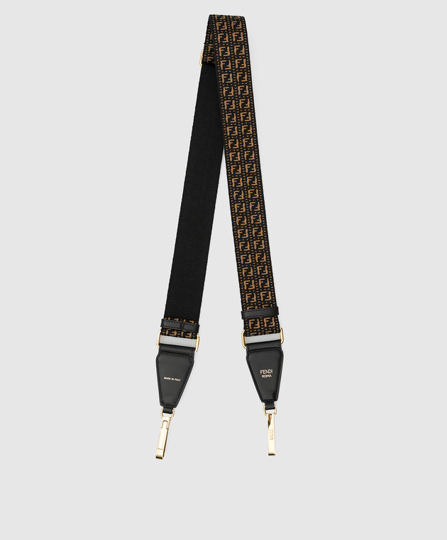 Fendi Жаккардовая знімна ручка для сумки Strap в візерунок монограми логотипу 8AV199AFIN зображення 2