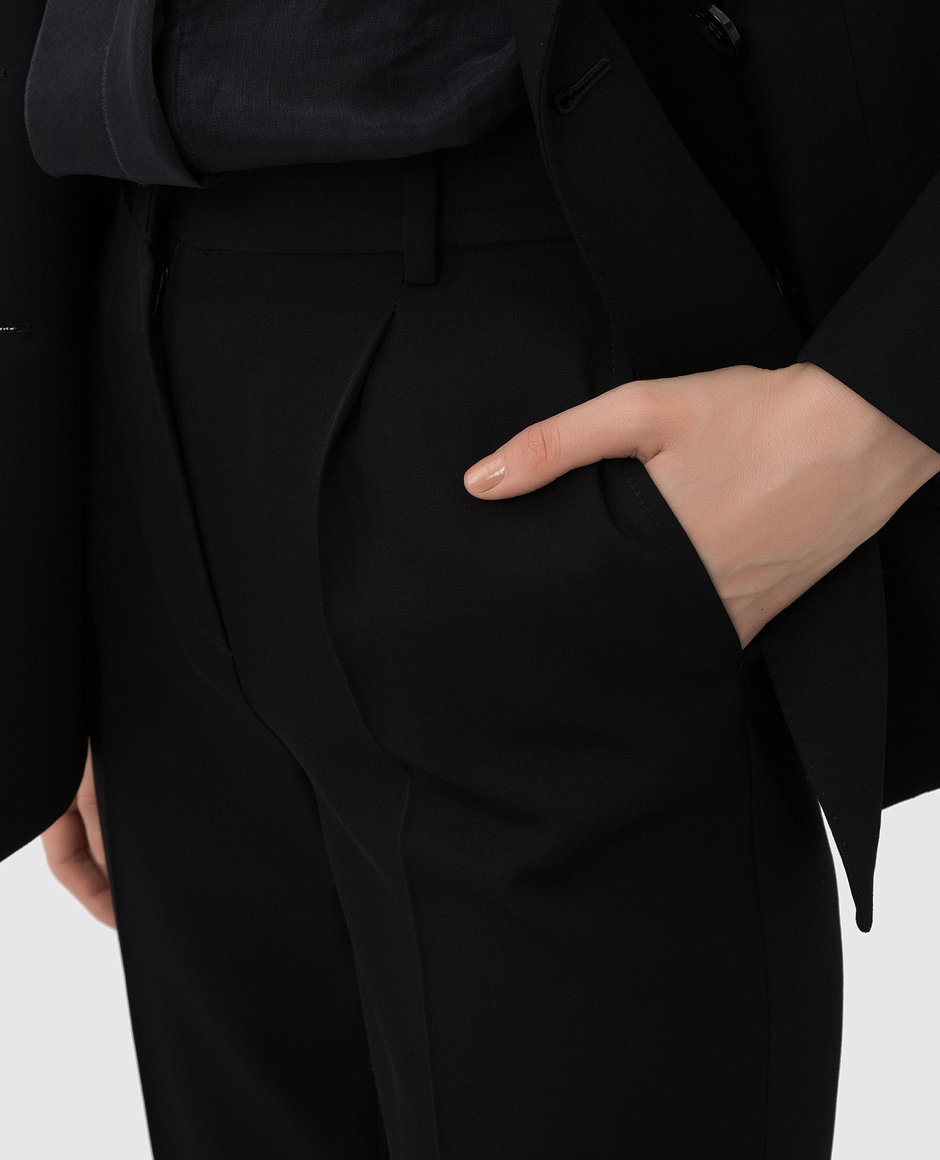 Kiton Черные брюки из шерсти D52103K0513A изображение 5